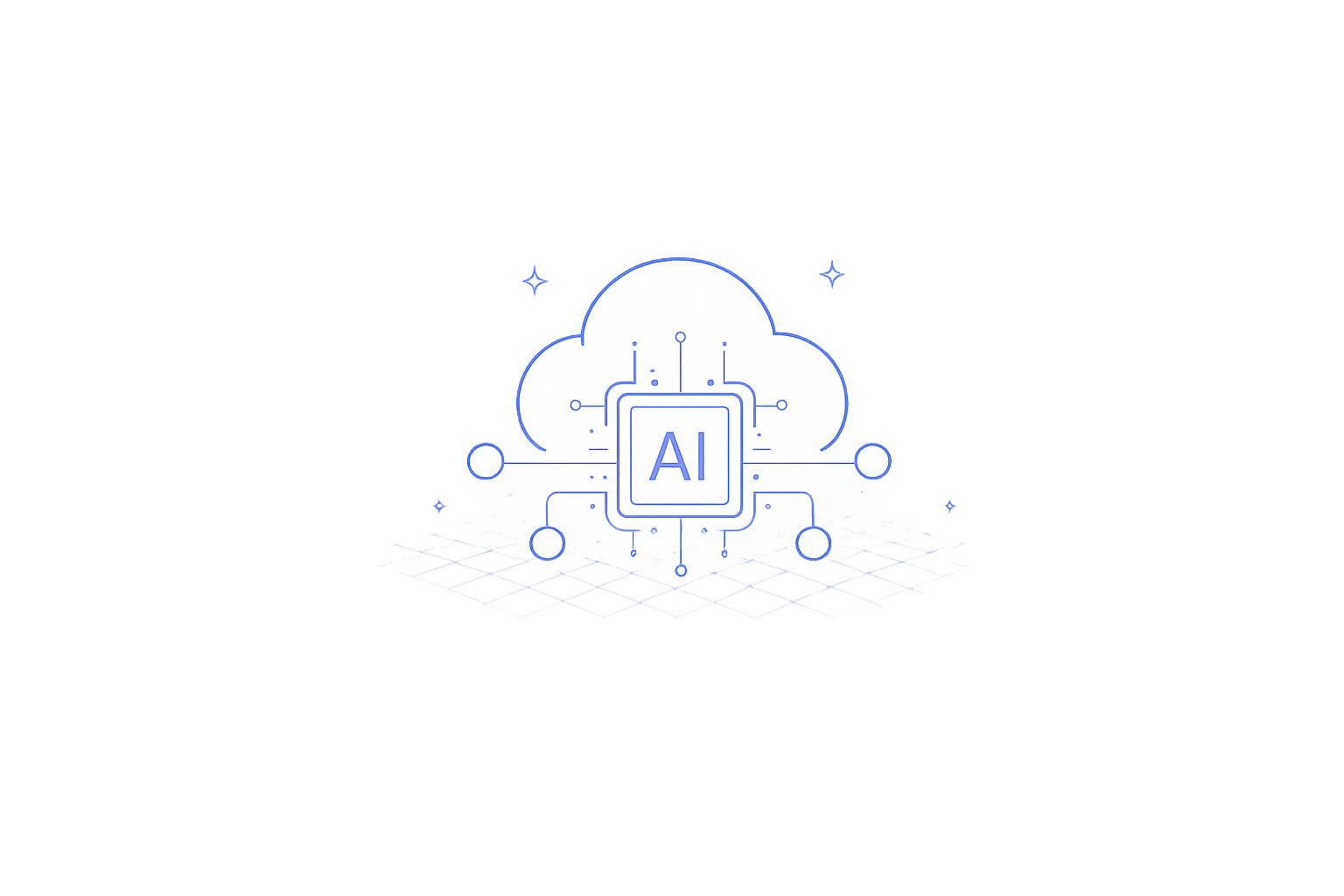 AI and cloud pathway illustration