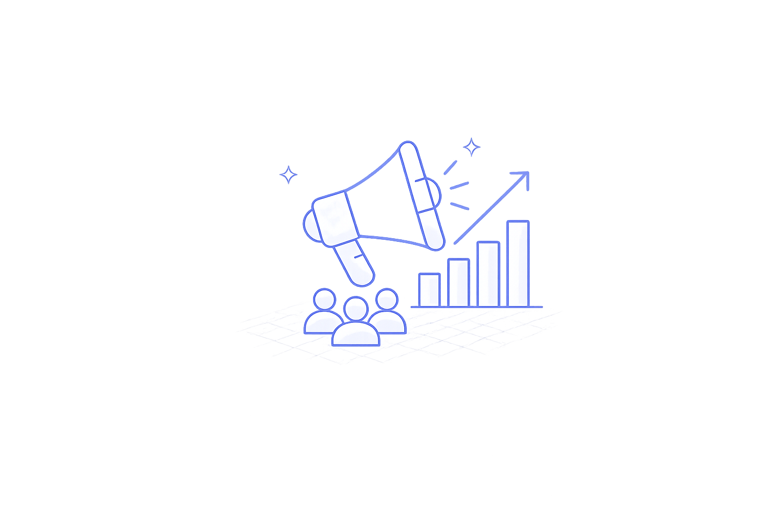 Marketing and growth pathway illustration
